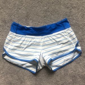 Lululemon speed short 2” blue and white stripes